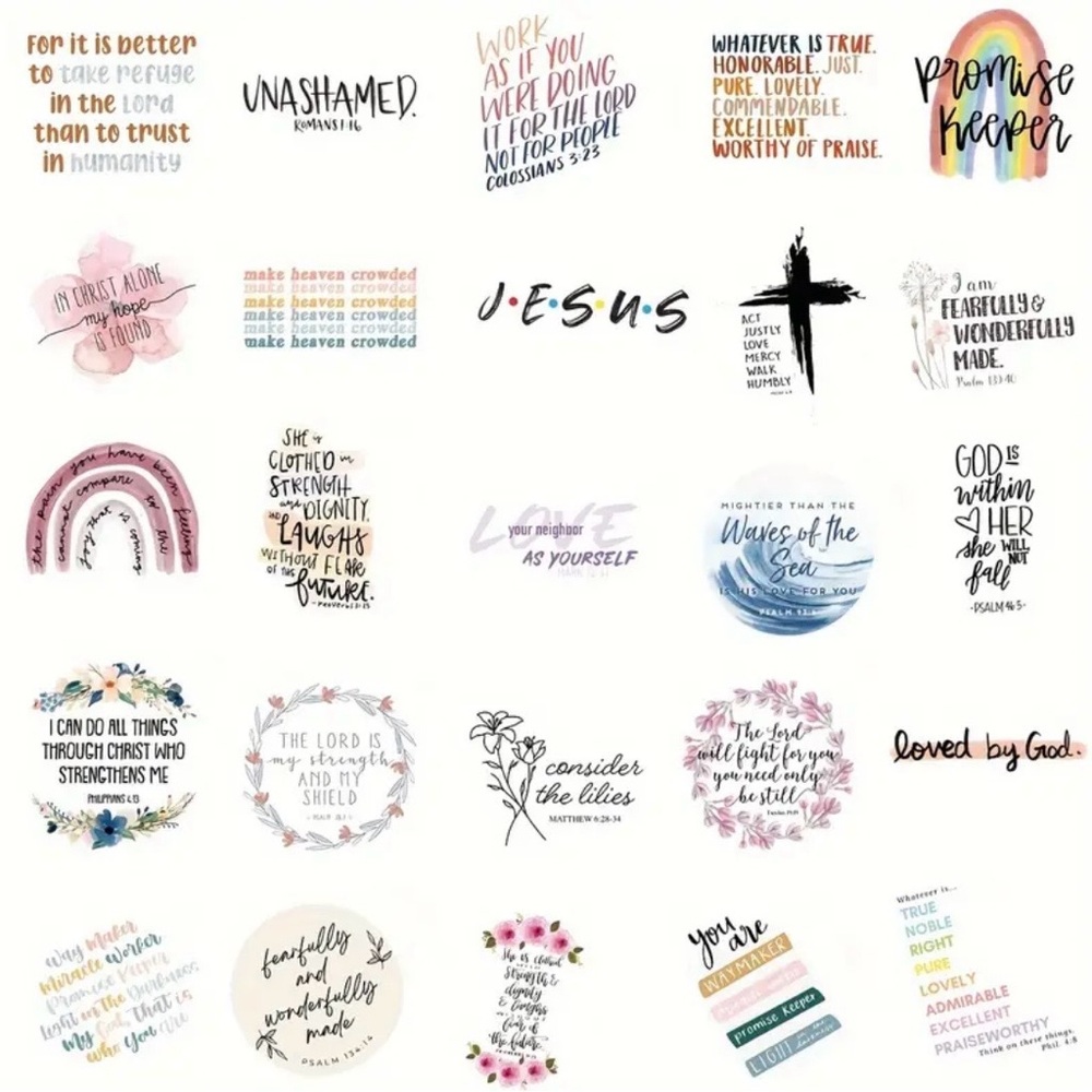 Stickers Inspirational NEW Bible Verse Stickers, 50 pieces - Picture 6 of 8